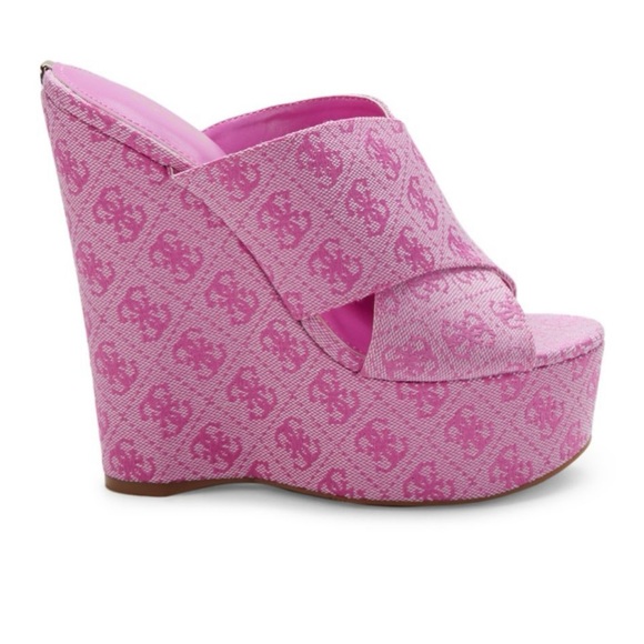 Monogram Wedge-Heel Sandals - Picture 2 of 6